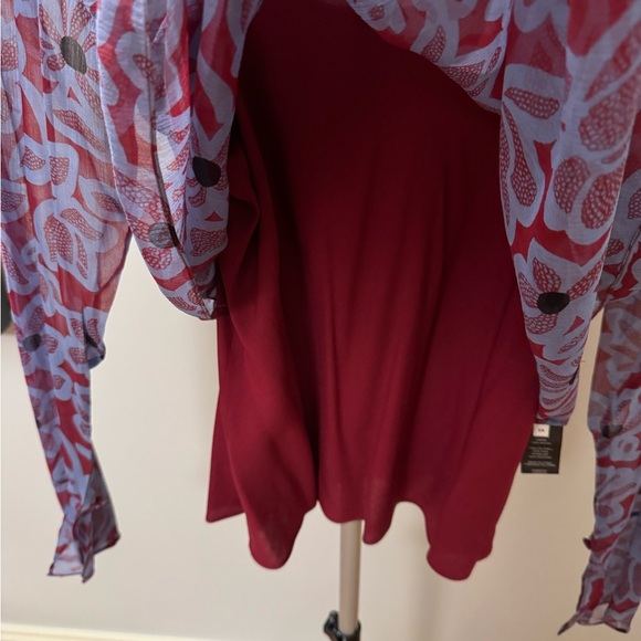 Rebecca Taylor Vera Fleur Mock Neck Blouse - Picture 9 of 14